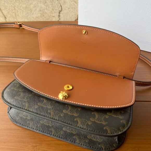 Celine shoulder bag crossbody bag  brown - Picture 6 of 6